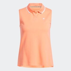 Adidas Women's Go-to Piqué Sleeveless Golf Polo Top Shirt Sz XS